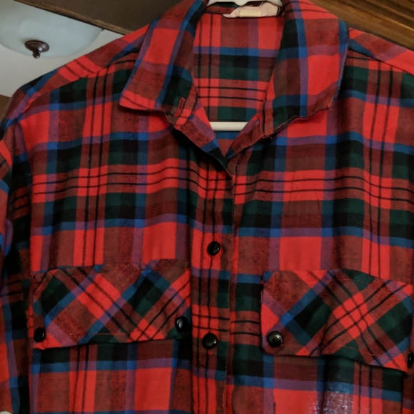 Plaid button up shirt dress - Picture 2 of 3